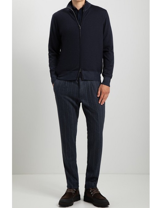 Pantaloni ELEVENTY,NAVY WOOL AND CASHMERE TROUSERS - L75PANB21TES0L08414