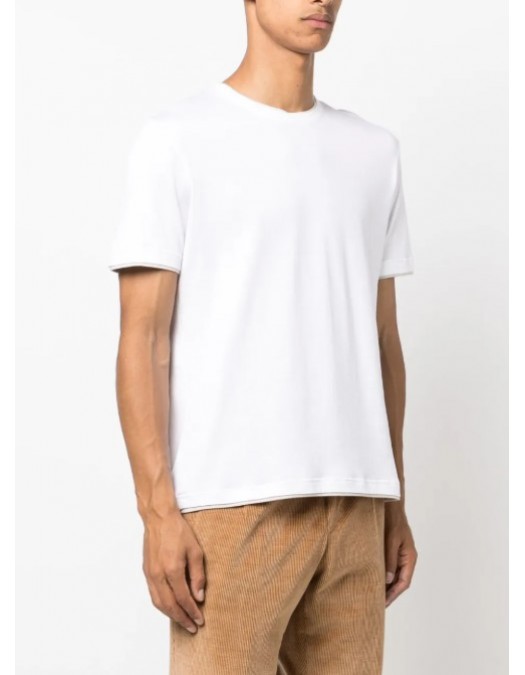 Tricou ELEVENTY, layered cotton T-Shirt - L75TSHK19TES0K03504 Tricou ELEVENTY, layered cotton T-Shirt - L75TSHK19TES0K03504