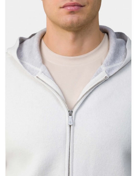 Hanorac ELEVENTY ,zip-up hoodie, Grey - L76MAGL69MAG0L02702