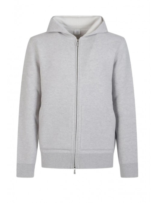 Hanorac ELEVENTY ,zip-up hoodie, Grey - L76MAGL69MAG0L02702