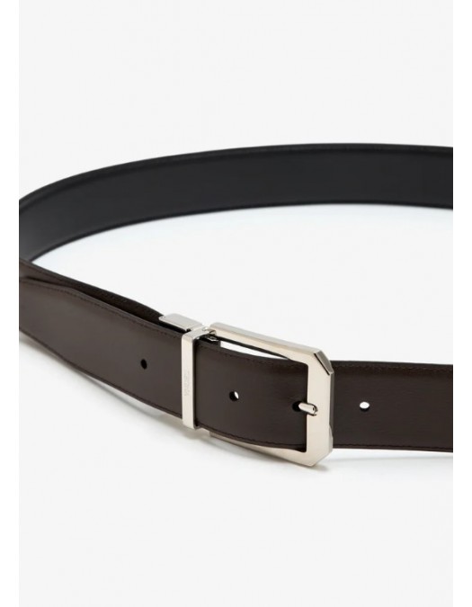 Curea Zegna,Reversible leather belt - LHVICB011PZNTM