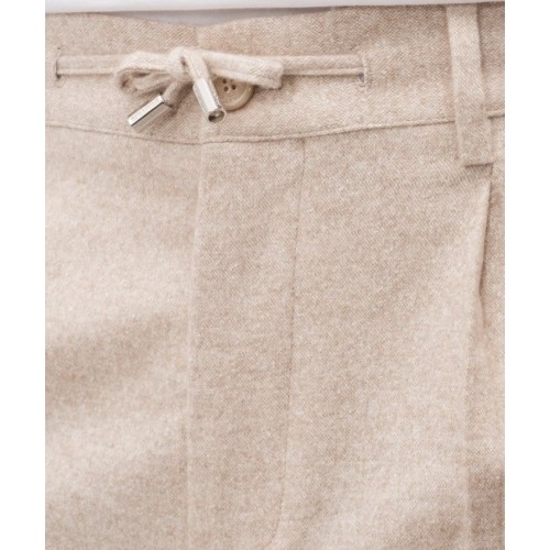 Pantaloni STEFANO RICCI, Beige wool and silk pants Pantaloni STEFANO RICCI, Beige wool and silk pants
