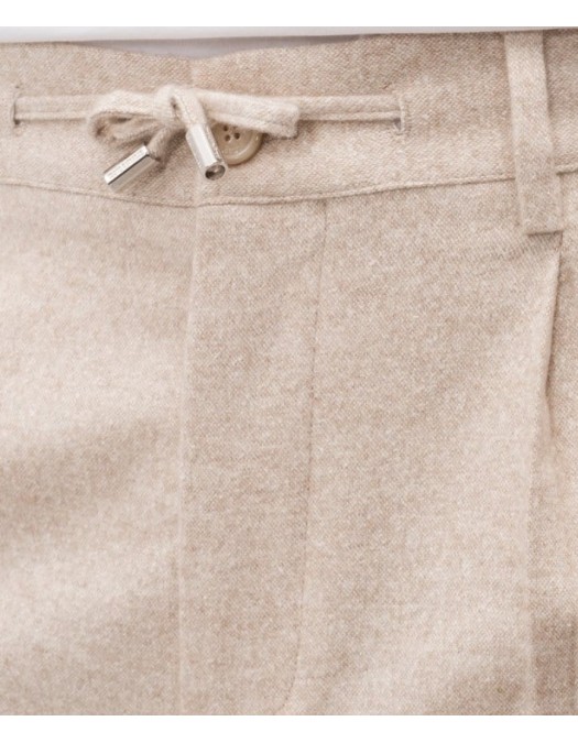 Pantaloni STEFANO RICCI, Beige wool and silk pants - M1T5300022WKC01R1015 Pantaloni STEFANO RICCI, Beige wool and silk pants - M1T5300022WKC01R1015