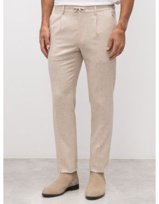 Pantaloni STEFANO RICCI, Beige wool and silk pants - M1T5300022WKC01R1015 Pantaloni STEFANO RICCI, Beige wool and silk pants - M1T5300022WKC01R1015