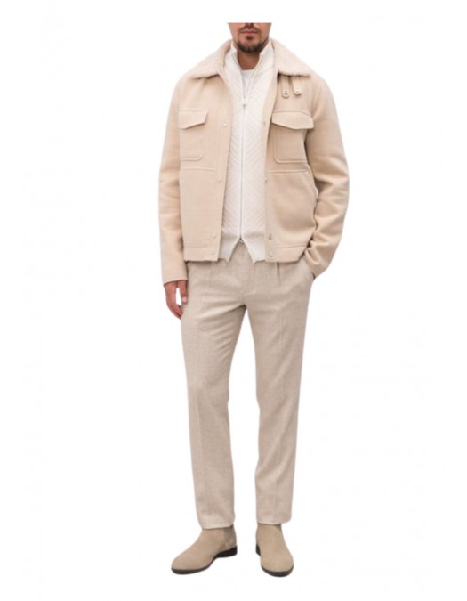 Pantaloni STEFANO RICCI, Beige wool and silk pants - M1T5300022WKC01R1015 Pantaloni STEFANO RICCI, Beige wool and silk pants - M1T5300022WKC01R1015