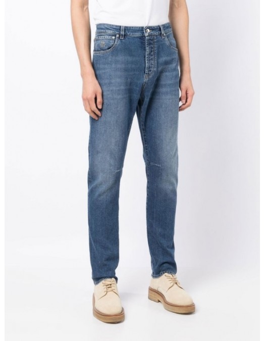 Blugi BRUNELLO CUCINELLI, Leisure-fit straight-leg jeans,Slim FIt - M283PX1290C1471 Blugi BRUNELLO CUCINELLI, Leisure-fit straight-leg jeans,Slim FIt - M283PX1290C1471