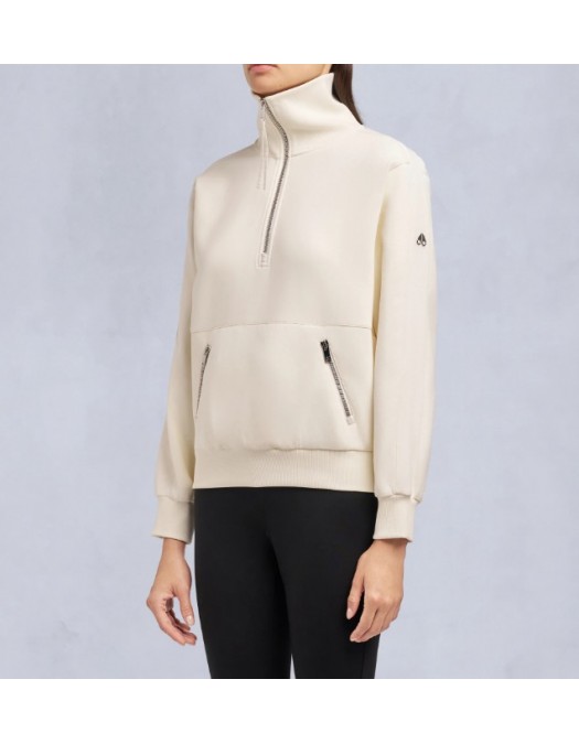 Jacheta Moose Knuckles,MIX MEDIA QUARTER ZIP SWEATER - M35LS6321103