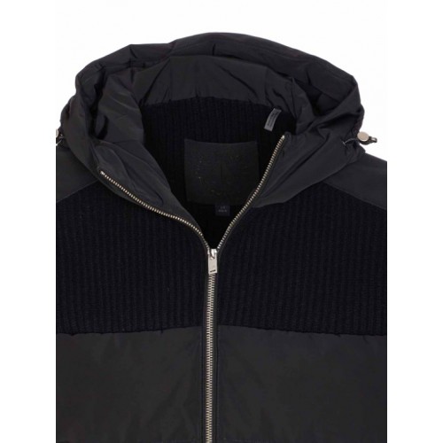 Geaca Moose Knuckles, Black Glenvale Knit Hybrid Jacket Geaca Moose Knuckles, Black Glenvale Knit Hybrid Jacket