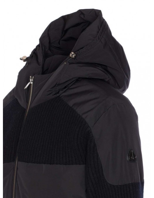 Geaca Moose Knuckles, Black Glenvale Knit Hybrid Jacket - M35MK662292