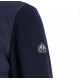 Jacheta Moose Knuckles, Blue Cardigan with Knitted Inserts and Logo Patch - M35MK6821449
