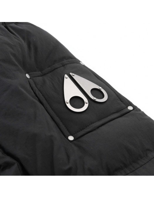 Geaca Moose Knuckles, Everest Long Puffer Jacket in Black - M35MP201BLACK