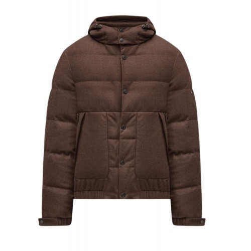 Geaca STEFANO RICCI, Brown quilted wool and cashmere down jacket Geaca STEFANO RICCI, Brown quilted wool and cashmere down jacket