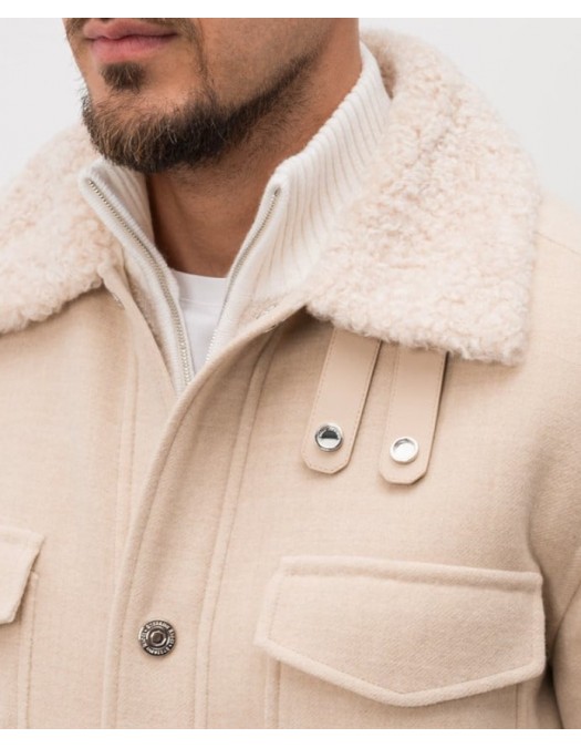 Jacheta STEFANO RICCI, Beige wool jacket - M7J5300044W0001P9010 Jacheta STEFANO RICCI, Beige wool jacket - M7J5300044W0001P9010
