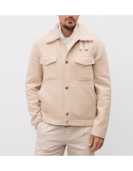 Jacheta STEFANO RICCI, Beige wool jacket - M7J5300044W0001P9010 Jacheta STEFANO RICCI, Beige wool jacket - M7J5300044W0001P9010