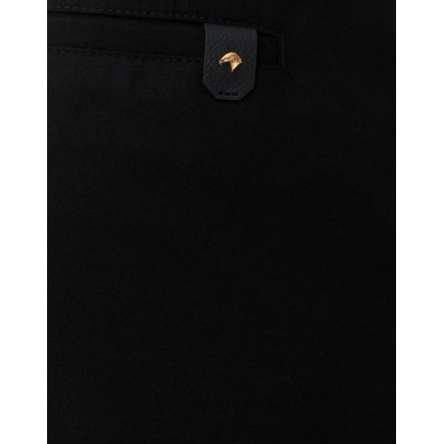 Pantaloni STEFANO RICCI, Black wool trousers with brand patch Pantaloni STEFANO RICCI, Black wool trousers with brand patch