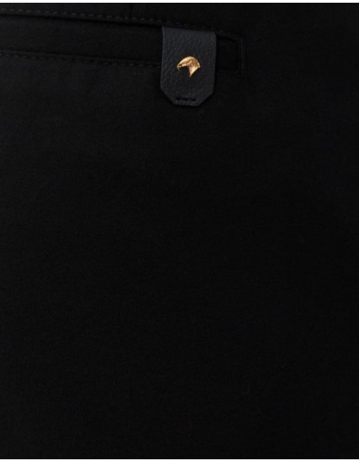 Pantaloni STEFANO RICCI, Black wool trousers with brand patch - M8T53B0020T6054N999 Pantaloni STEFANO RICCI, Black wool trousers with brand patch - M8T53B0020T6054N999