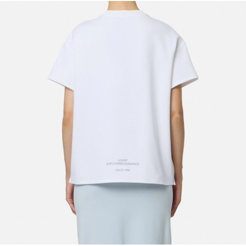 Tricou ELISABETTA FRANCHI, Heavy jersey T-shirt with breast pocket