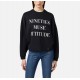 Bluza ELISABETTA FRANCHI,Cotton sweatshirt with lettering print - MD01D56E2110
