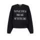 Bluza ELISABETTA FRANCHI,Cotton sweatshirt with lettering print - MD01D56E2110