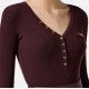 Bluza ELISABETTA FRANCHI,Ribbed knit top with breast pocket - MK12B56E2EA4