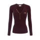 Bluza ELISABETTA FRANCHI,Ribbed knit top with breast pocket - MK12B56E2EA4