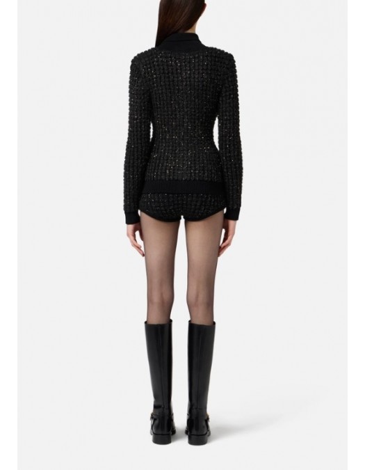 Bluza ELISABETTA FRANCHI, Bouclé cardigan with sequins - MK19Q56E3110 Bluza ELISABETTA FRANCHI, Bouclé cardigan with sequins - MK19Q56E3110