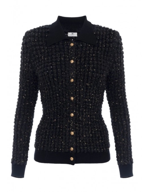 Bluza ELISABETTA FRANCHI, Bouclé cardigan with sequins - MK19Q56E3110 Bluza ELISABETTA FRANCHI, Bouclé cardigan with sequins - MK19Q56E3110