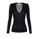 Bluza ELISABETTA FRANCHI,Viscose top with logo details - MK21S56E2110