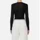 Bluza ELISABETTA FRANCHI,Viscose top with logo details - MK21S56E2110