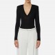 Bluza ELISABETTA FRANCHI,Viscose top with logo details - MK21S56E2110