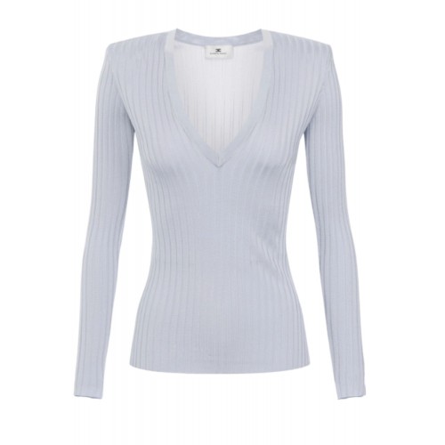 Bluza ELISABETTA FRANCHI,Viscose top with logo details, Starlight Bluza ELISABETTA FRANCHI,Viscose top with logo details, Starlight