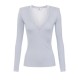 Bluza ELISABETTA FRANCHI,Viscose top with logo details, Starlight - MK21S56E2EA7