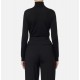 Bluza ELISABETTA FRANCHI,Wool jumper with jacquard micro-logo,Black - MK23S56E2110 Bluza ELISABETTA FRANCHI,Wool jumper with jacquard micro-logo,Black - MK23S56E2110