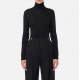 Bluza ELISABETTA FRANCHI,Wool jumper with jacquard micro-logo,Black - MK23S56E2110 Bluza ELISABETTA FRANCHI,Wool jumper with jacquard micro-logo,Black - MK23S56E2110