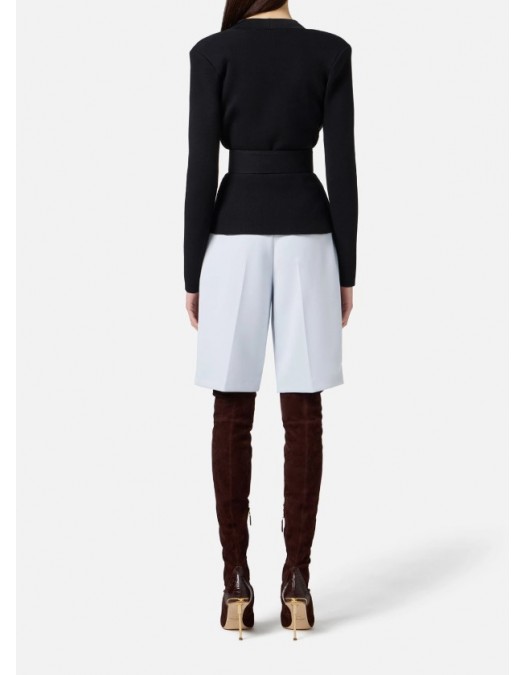 Sacou ELISABETTA FRANCHI, JACKET WITH BELT - MK48S57E2110 Sacou ELISABETTA FRANCHI, JACKET WITH BELT - MK48S57E2110