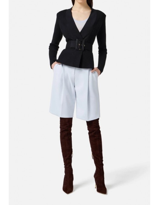 Sacou ELISABETTA FRANCHI, JACKET WITH BELT - MK48S57E2110 Sacou ELISABETTA FRANCHI, JACKET WITH BELT - MK48S57E2110