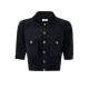 Cardigan ELISABETTA FRANCHI ,Mini cardigan in knit fabric with jewel buttons,black - MK53T57E2110