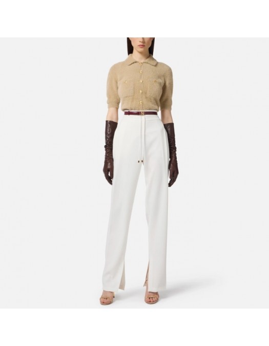 Cardigan ELISABETTA FRANCHI ,Mini cardigan in knit fabric with jewel buttons - MK53T57E2EA2