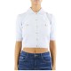 Cardigan ELISABETTA FRANCHI ,Mini cardigan in knit fabric with jewel buttons,Blue - MK53T57E2EA7 Cardigan ELISABETTA FRANCHI ,Mini cardigan in knit fabric with jewel buttons,Blue - MK53T57E2EA7