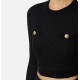 Bluza ELISABETTA FRANCHI,Knit top with sequins, Black - MK56T57E2110