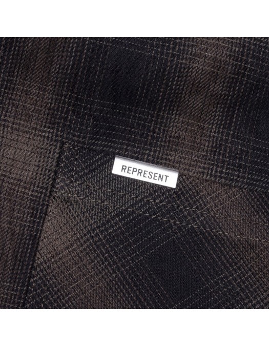 Camasa Represent, BONDED REVERSIBLE CHECK SHIRT - NERO - MLM10010517