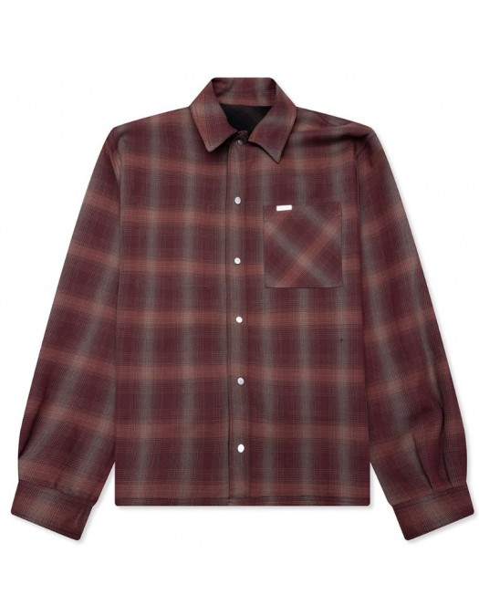 Camasa Represent, BONDED REVERSIBLE CHECK SHIRT - NERO - MLM10010517