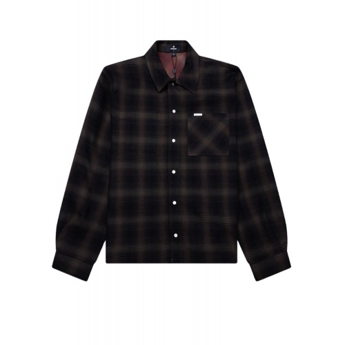 Camasa Represent, BONDED REVERSIBLE CHECK SHIRT - NERO Camasa Represent, BONDED REVERSIBLE CHECK SHIRT - NERO