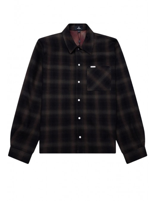 Camasa Represent, BONDED REVERSIBLE CHECK SHIRT - NERO - MLM10010517