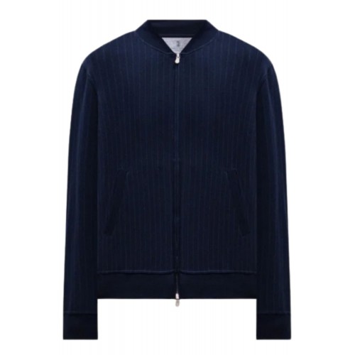 Jacheta BRUNELLO CUCINELLI, Stripes Details, Blue Jacheta BRUNELLO CUCINELLI, Stripes Details, Blue