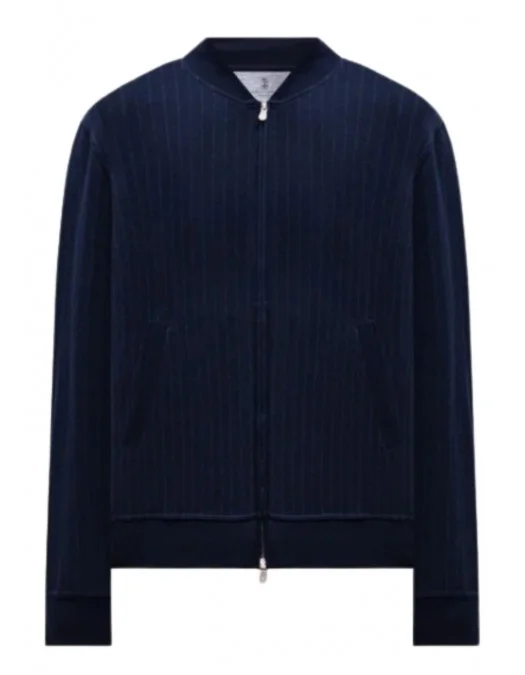 Jacheta BRUNELLO CUCINELLI, Stripes Details, Blue - MM8339072GC705