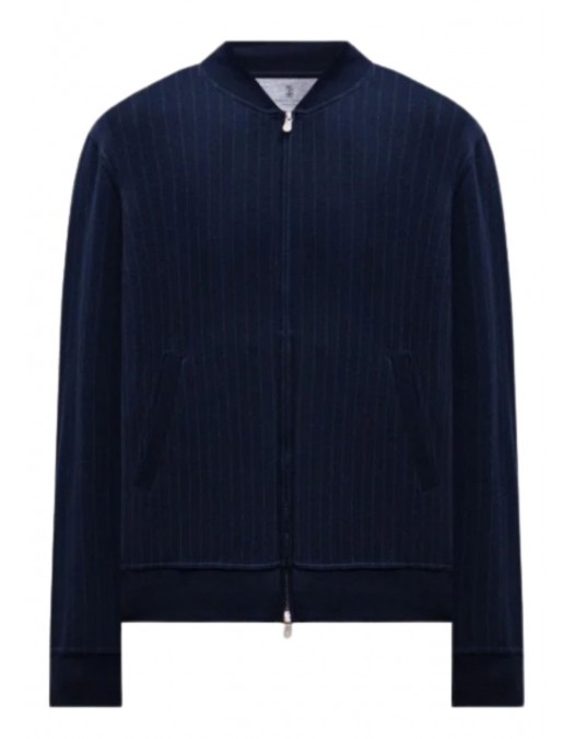Jacheta BRUNELLO CUCINELLI, Stripes Details, Blue - MM8339072GC705 Jacheta BRUNELLO CUCINELLI, Stripes Details, Blue - MM8339072GC705