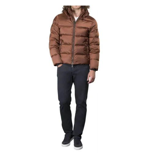 Geaca MOORER, Puffer, Quilted, Whisky
