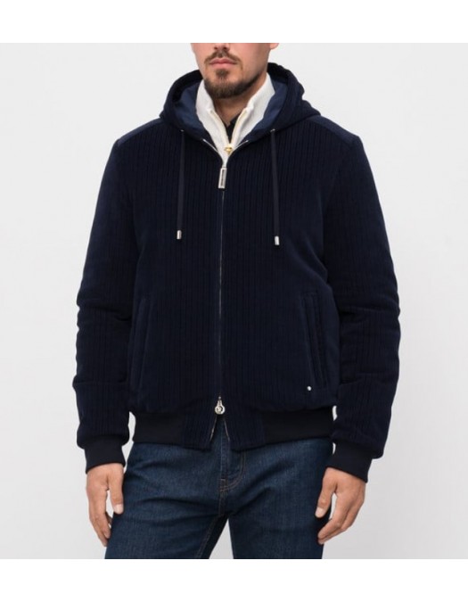 Jacheta STEFANO RICCI, Blue velvet jacket with cashmere - MZJ5300090CTC01T9005 Jacheta STEFANO RICCI, Blue velvet jacket with cashmere - MZJ5300090CTC01T9005