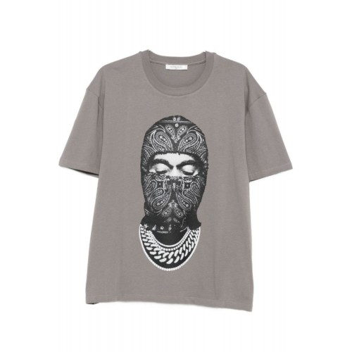 Tricou IH NOM UH NIT, Grey graphic-print T-shirt Tricou IH NOM UH NIT, Grey graphic-print T-shirt
